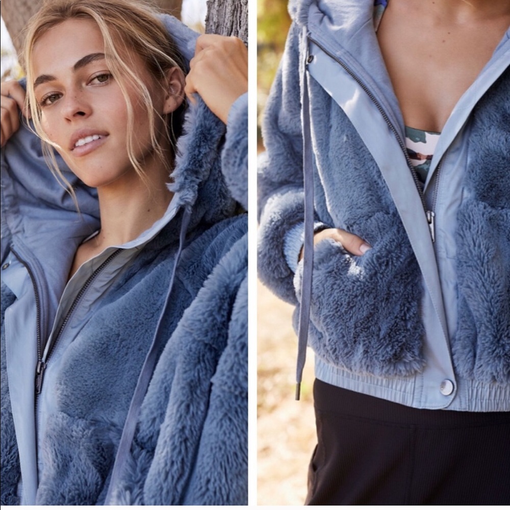 NWT Free People Movement Love It Faux Fur Jacket - Picture 2 of 3